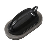 a black soap dish with a black lid