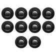 a set of black speakers on a white background