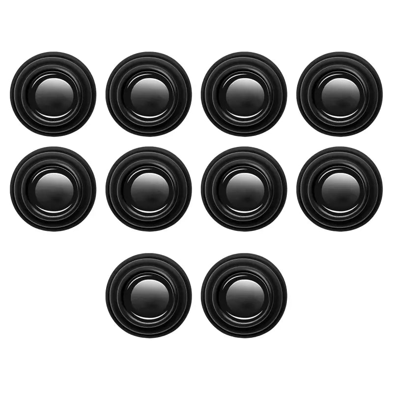 a set of black speakers on a white background