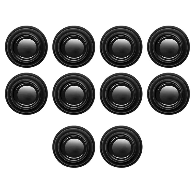 a set of black speakers on a white background