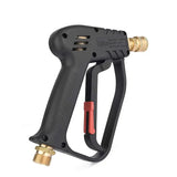 the black and red spray gun is shown on a white background
