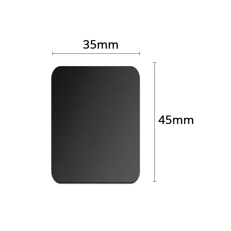 a black square shaped mouse pad with a white background