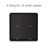 A black square shaped wall mounted speaker with four speakers