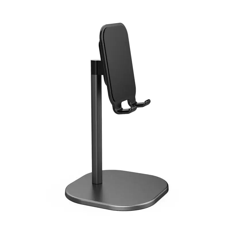 the black stand with a phone holder