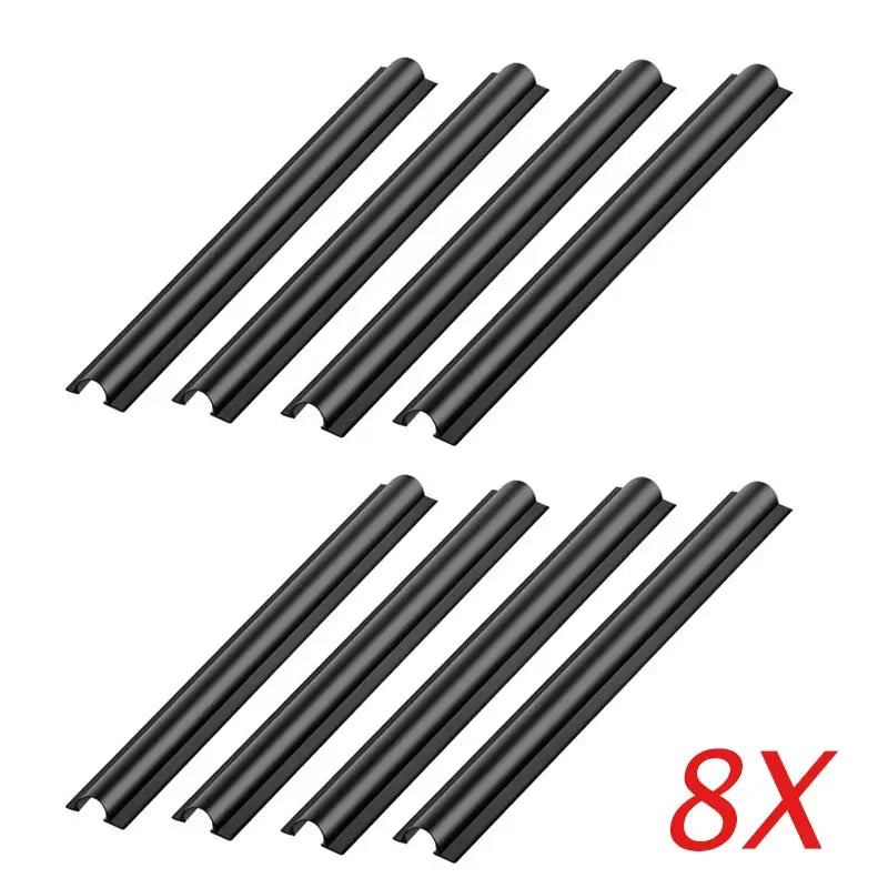 6x black plastic straws for 8mm round tube