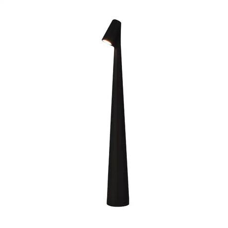 A black tie with a long neck