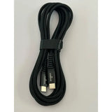A black usb cable with a gold plated connector