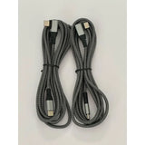 A black and white braided usb cable