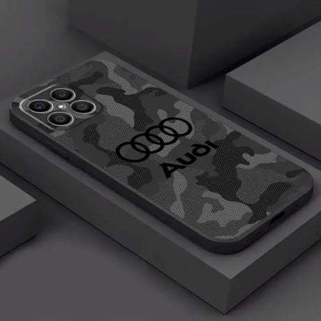 A black and white camouflage camouflage iphone case with the number 24 on it