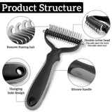 a black and white comb with the words product