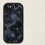 the black camo iphone case is shown on a white background