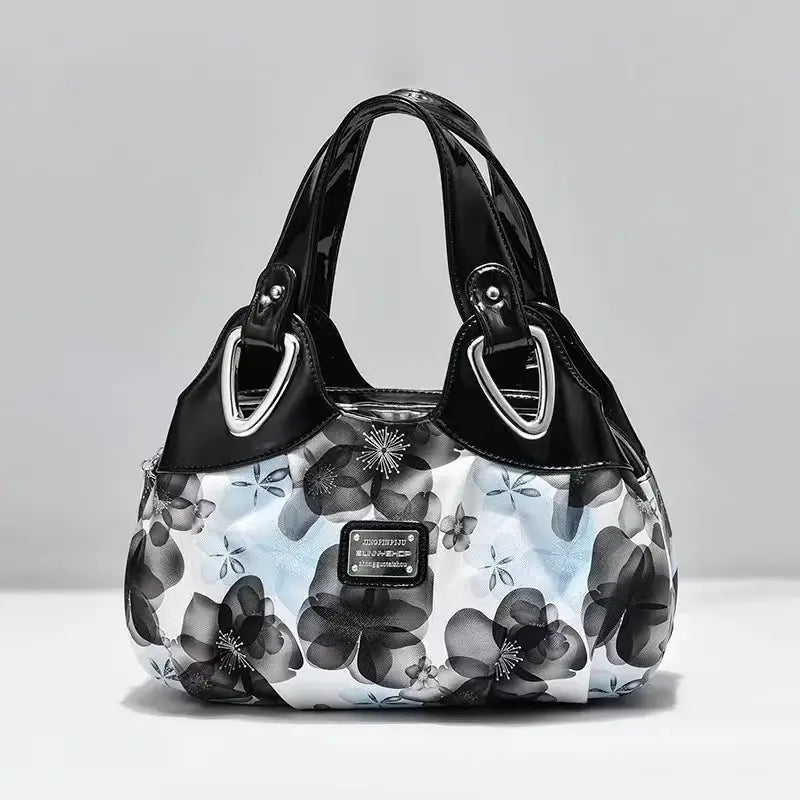 the black and white floral print bag