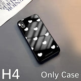 a black and white heart case for the iphone