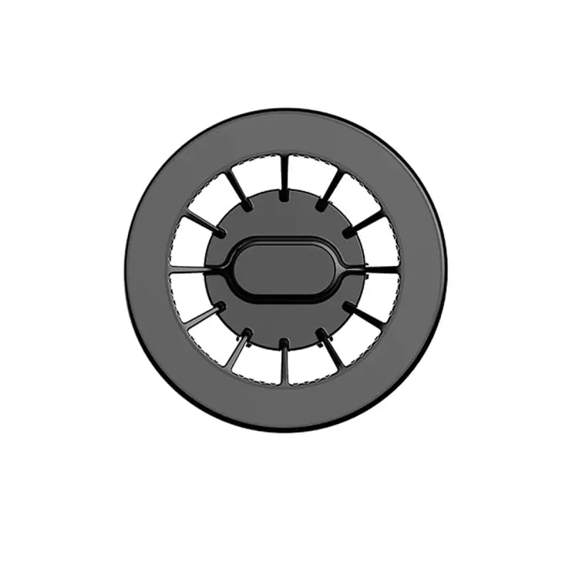 A black and white illustration of a circular object