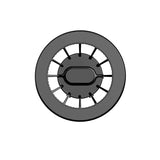 a black and white illustration of a circular object