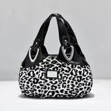the black and white leopard print bag