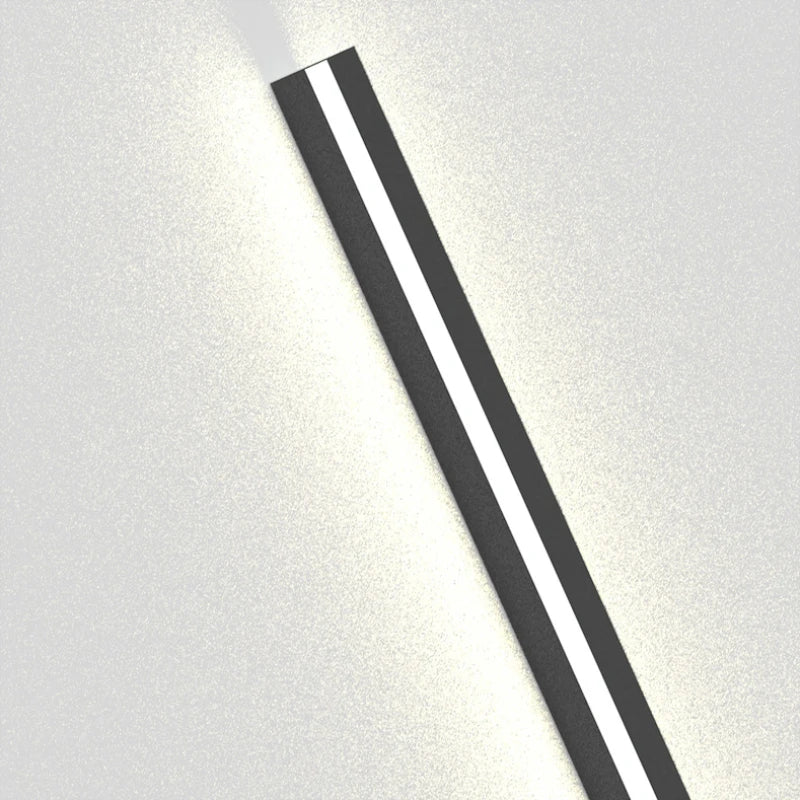 a black and white light on a white background