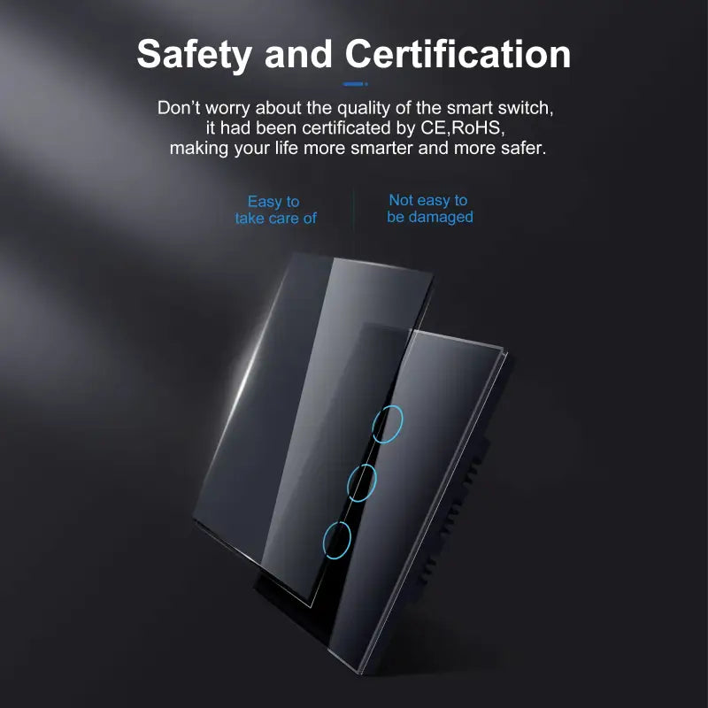 a black and white poster with the words safety certification