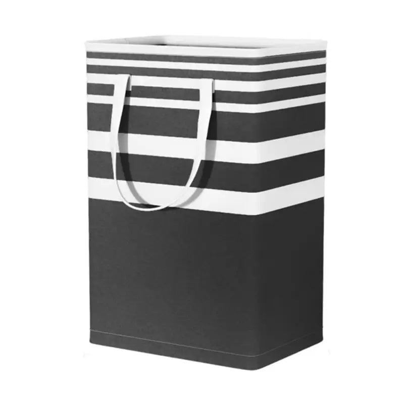 black and white striped paper gift bag
