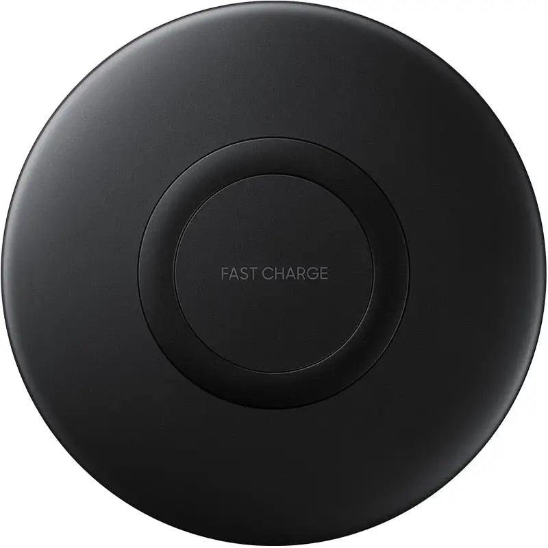 the fast charge wireless charger is shown in black