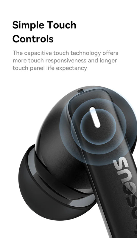 Black wireless earbud with ’Soul’ branding visible on the side.