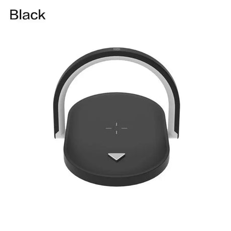 black wireless speaker with built in mic