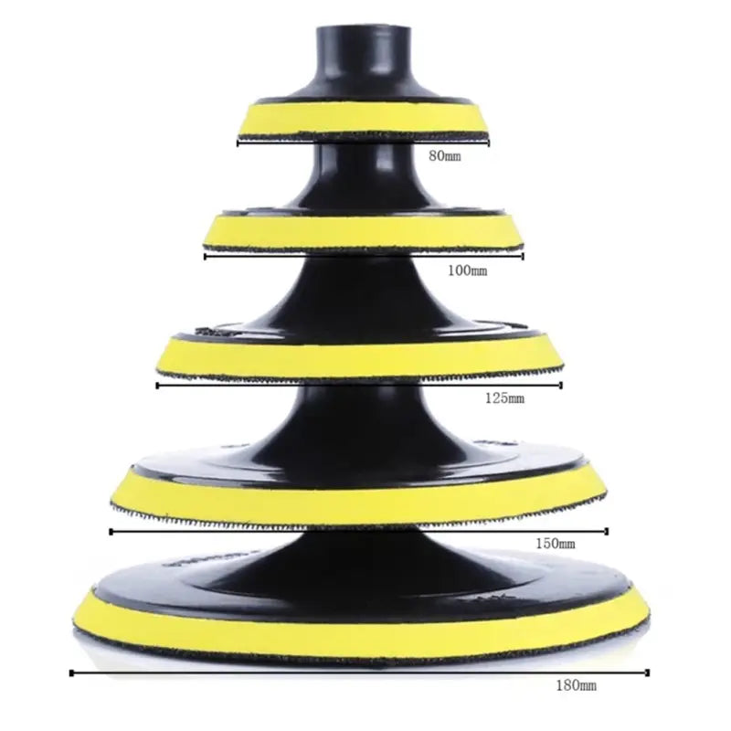 a black and yellow cone with a white background