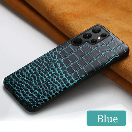 The blue alligator skin case for iphone 11