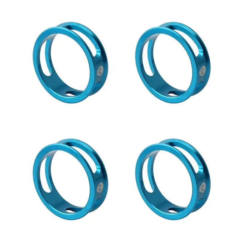 4 pcs blue metal ring with screws