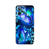 blue butterflies on black phone case