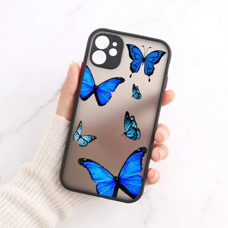 Blue butterflies iphone case