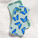 blue butterflies iphone case