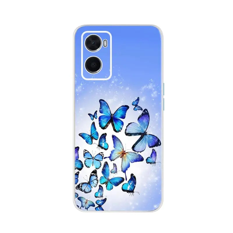 blue butterflies phone case