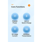 a blue button with the words core functions