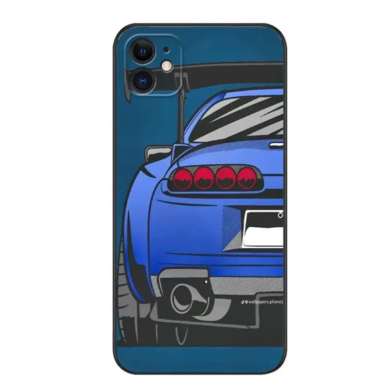 a blue car iphone case