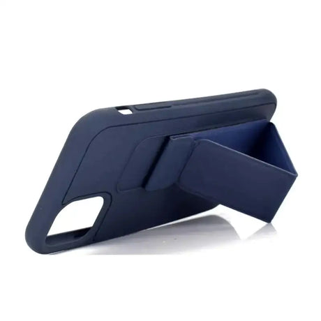 The back of a blue case for the iphone