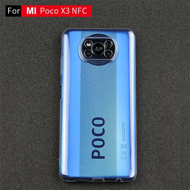 the back of a blue case with the word pu on it