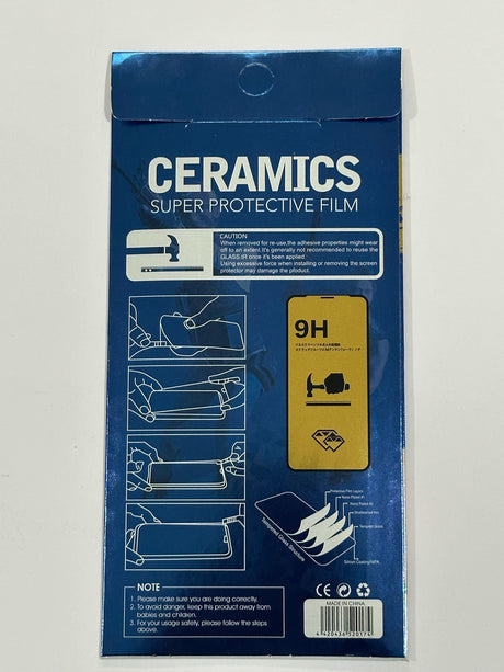 Blue ceramics super protective film packaging.