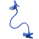 a blue plastic hook with a metal hook