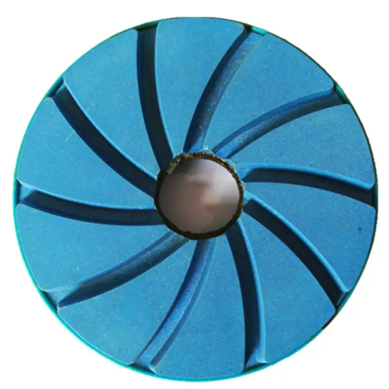 a blue disc with a hole in the center