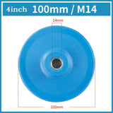 a blue plastic disc with a hole in the middle