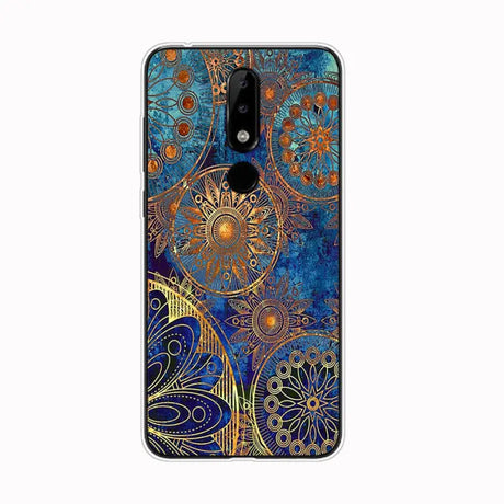 the blue and gold floral pattern on this case is ideal for the motorola z3