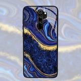 the blue and gold marble phone case