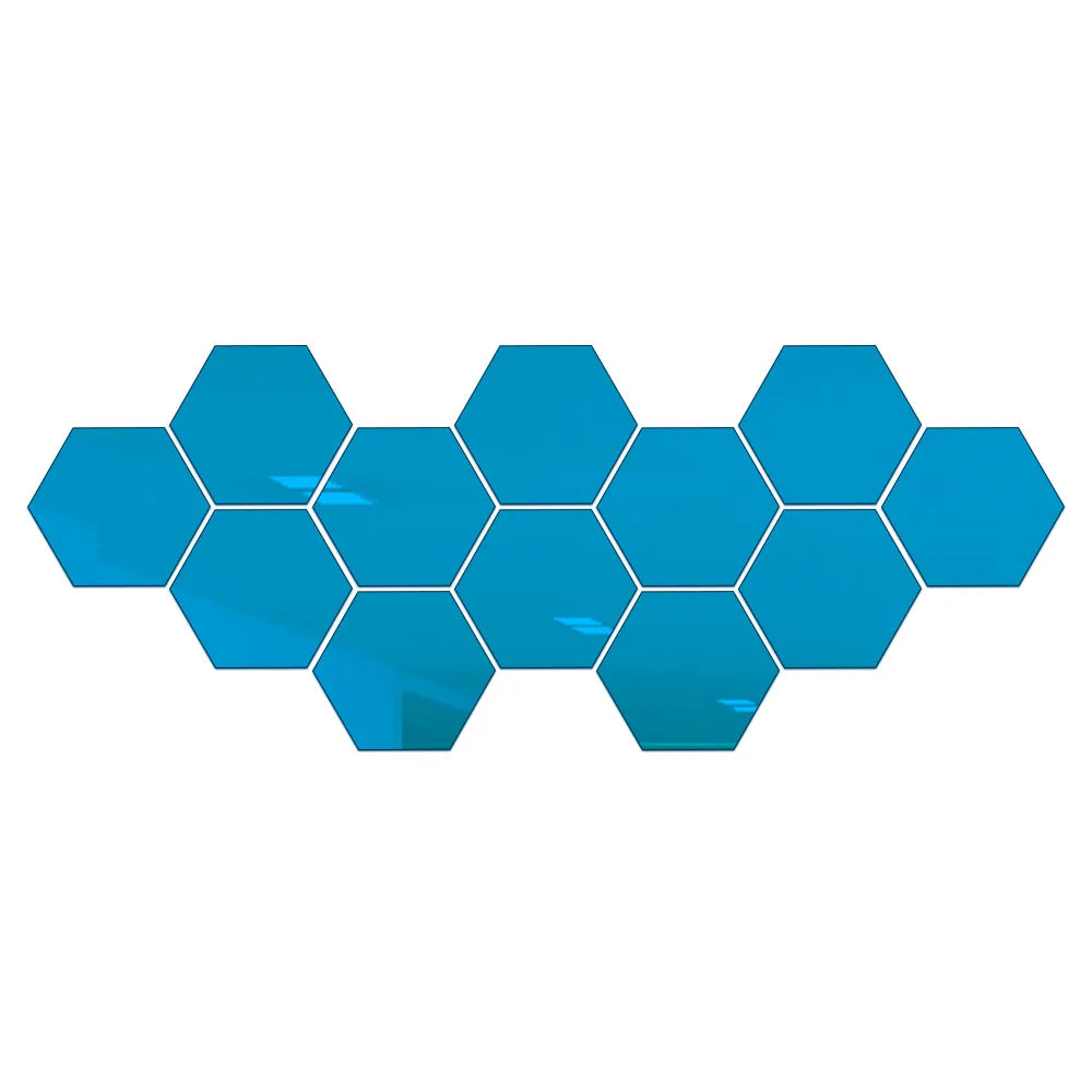 a blue hexagon tile with a hexagon pattern