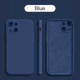 the blue iphone case is shown with the iphone 11 and iphone 11