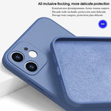 the back of a blue iphone case with a blue cover