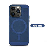 the blue iphone case with the logo on it
