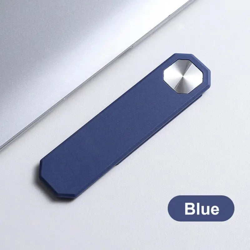 a blue bottle opener on a white surface