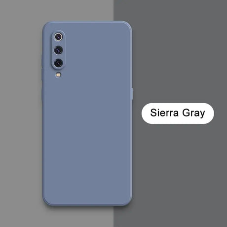 The back and front of a blue iphone case