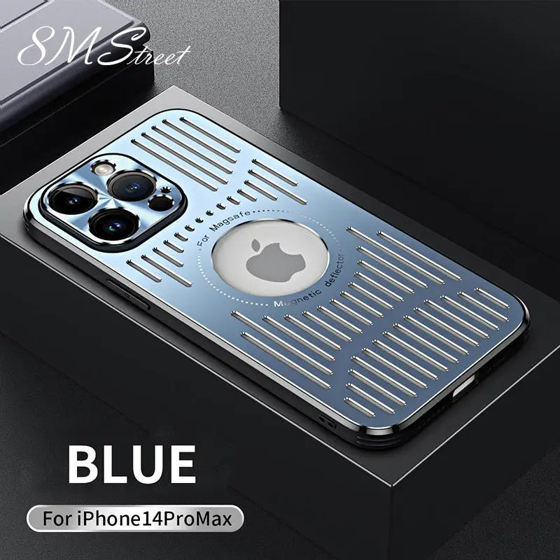 the blue iphone case is shown in the box